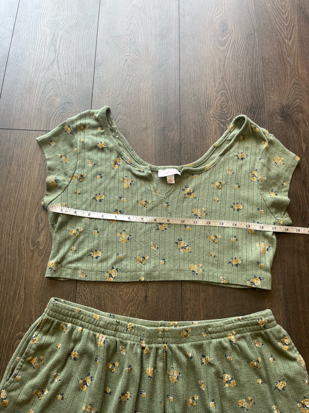 Colsie Floral Ribbed Matching Set - Picture 4 of 12